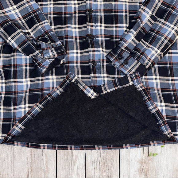 L.L. Bean Men's Fleece Lined Flannel Shirt Jacket Chore Coat ~ Size XL Tall - Picture 5 of 8